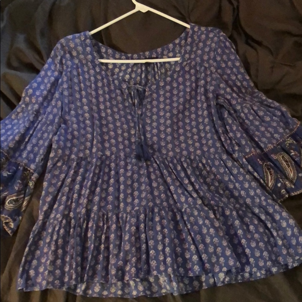 Blue flowy blouse from American Eagle